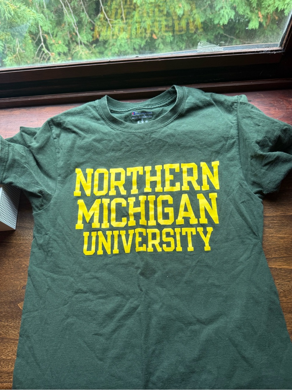 Champion Northern Michigan University Green and Yellow Graphic Tee